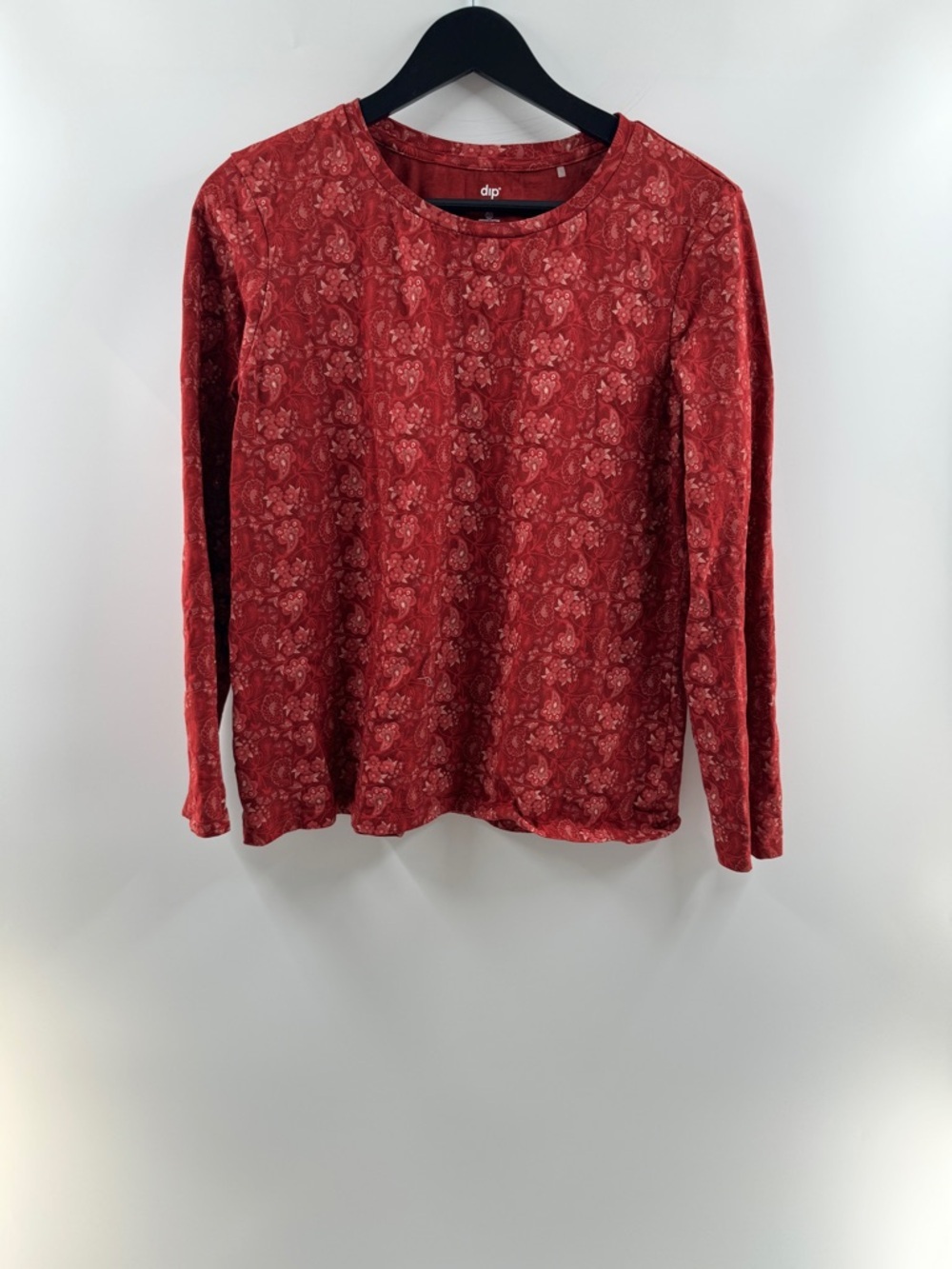 Dip Red & Pink Patterned Long Sleeve Top – Women’s Medium